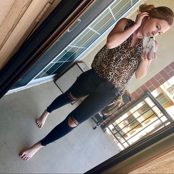 Charlotte Russe Tops - CHARLOTTE RUSSE/ sheer cheetah tank